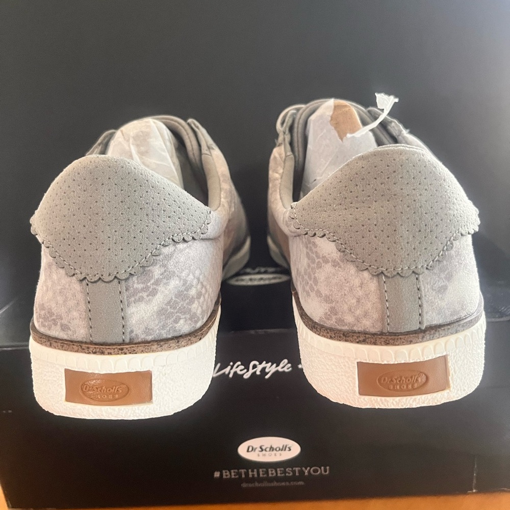 Dr. Scholl's Gray Snakeskin Step-In Athletic Shoes - Picture 7 of 8
